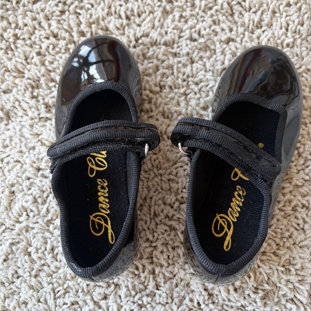 Dance Class Tap Shoes Little Girls Size 6.5 Maryjane Style Black G9 - Picture 2 of 10
